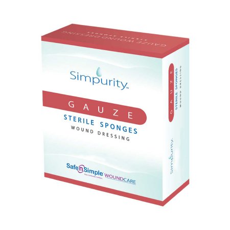 Picture of Gauze Sponge Simpurity™ Cotton 12-Ply 6 X 6-3/4 Inch Rectangle SterileSNS52324