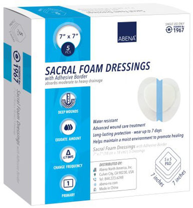 Picture of Foam Dressing Abena® 7 X 7 Inch Sacral Adhesive with Border Sterile1967