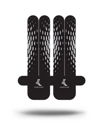 Picture of Kinesiology Tape Easyfit® Pre-Cut Cotton / Polyurethane 3 X 4 X 6 Inch Black NonSterile23585