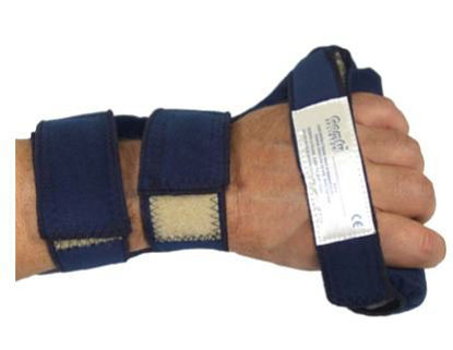 Picture of Contracture Hand Splint ComfySplints™ C-Grip Foam / Terry Cloth / Steel Right Hand Blue Medium24-3041R
