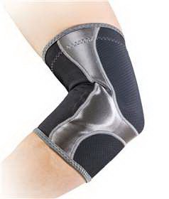 Picture of Elbow Sleeve Mueller® Hg80® Elbow Support 2X-Large Slip-On Left or Right Elbow 15 to 17 Inch Elbow Circumference Black / Gray52551/NA/NA/2XL