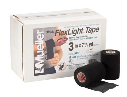 Picture of Athletic Tape Mueller® FlexLight™ Easy Tear Elastic Adhesive 3 Inch X 7-1/2 Yard Black NonSterile26457