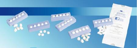 Picture of Surgical Kittner Sponge American® White Cross X-Ray Detectable Surgical Tape 9/16 X 1/4 Inch 5 Count Count Holder Sterile10533