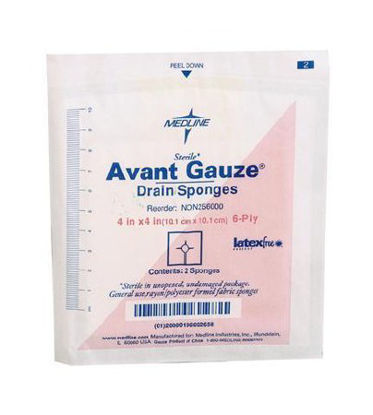 Picture of Split Sponge Medline Polyester / Rayon 4 X 4 Inch SterilePRM256000