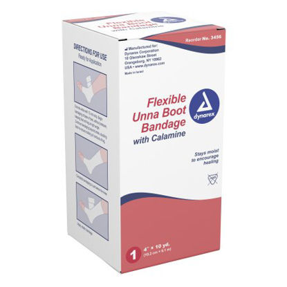 Picture of Unna Boot Dynarex® 4 Inch X 10 Yard Gauze Calamine / Zinc Oxide NonSterile3456