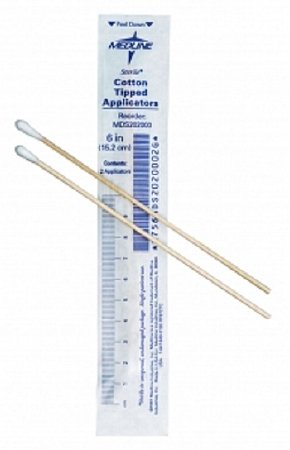 Picture of Swabstick Cotton Tip Wood Shaft 3 Inch NonSterile 10 per PackMDS202050