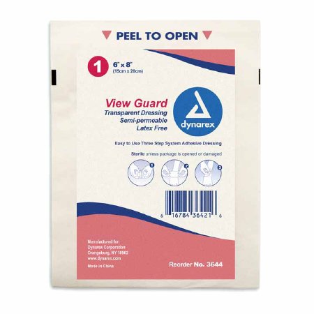 Picture of Transparent Film Dressing View Guard™ Rectangle 6 X 8 Inch 2 Tab Delivery Without Label Sterile3644