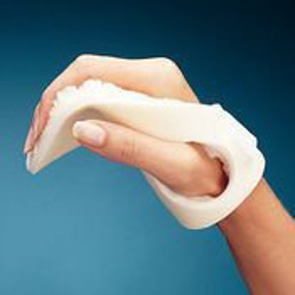 Picture of Palm Protector Rolyan® Economical Foam / Simulated Sheepskin Right Hand Cream / White One Size Fits Most790501