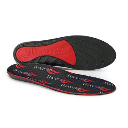 Picture of Powerstep® Comfort Last™ Shock Absorbing Insole Full Length Size 4 Polyurethane Foam / Polyester / VCT® Black / Red Male 9 to 10-1/2 / Female 11 to 125002-014