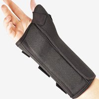Picture of Wrist Brace with Abducted Thumb FLA ProLite® Aluminum / Foam / Nylon / Polyester Right Hand Black X-Small22-4601SBLK