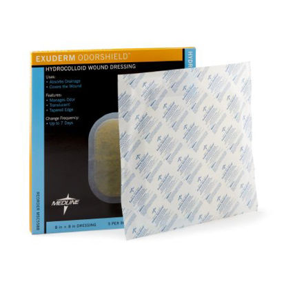Picture of Hydrocolloid Dressing Exuderm OdorShield™ 8 X 8 Inch Square SterileMSC5588