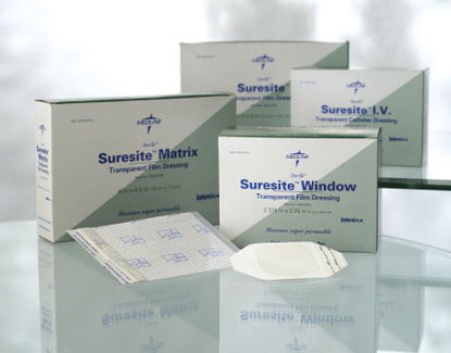 Picture of Transparent Film Dressing Suresite® Matrix Rectangle 4 X 4-3/4 Inch Frame Style Delivery Without Label SterileMSC2204