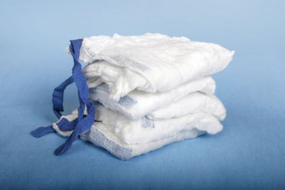 Picture of Surgical Laparotomy Sponge X-Ray Detectable Cotton 18 X 18 Inch 5 Count Pack SterileMDS251518LF