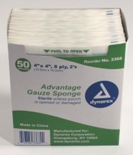 Picture of Gauze Sponge Advantage Gauze 8-Ply 4 X 4 Inch Square Sterile3368