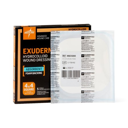 Picture of Hydrocolloid Dressing Exuderm™ RCD 4 X 4 Inch Square SterileMSC5200