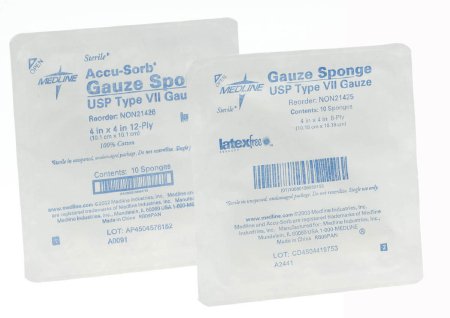 Picture of USP Type VII Gauze Sponge Cotton 12-Ply 4 X 8 Inch Rectangle SterileNON21842
