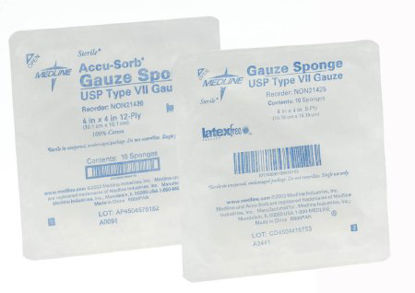 Picture of USP Type VII Gauze Sponge Cotton 12-Ply 4 X 8 Inch Rectangle SterileNON21842
