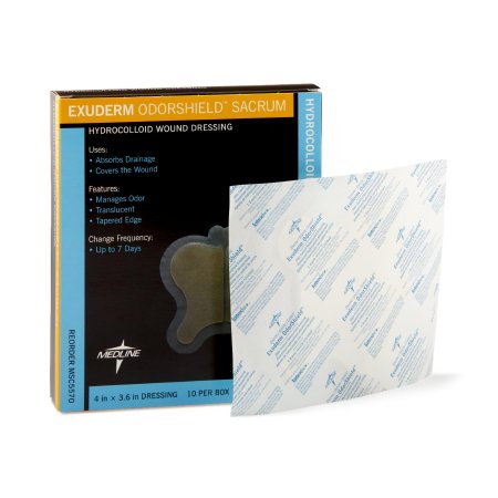 Picture of Hydrocolloid Dressing Exuderm OdorShield™ 3-3/5 X 4 Inch Sacral SterileMSC5570