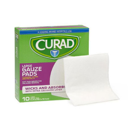 Picture of Nonwoven Sponge Curad® Polyester / Rayon / Cellulose 4 X 4 Inch Square SterileCUR20444RBI