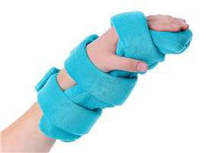 Picture of Wrist / Hand Splint Pedi Comfy™ Foam / Metal Left or Right Hand Turquoise Medium510431/NA/MD
