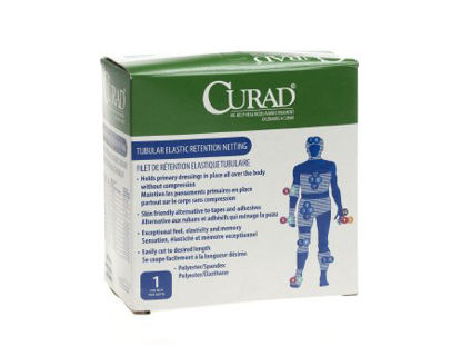 Picture of Elastic Net Retainer Dressing Curad® Tubular Rayon / Polyester Knit 9 Inch X 25 Yard Size 3 White Medium Hand / Arm / Leg / Foot / Finger NonSterileNONNET03