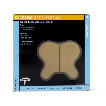Picture of Hydrocolloid Dressing Exuderm® Satin 6-2/5 X 6-1/2 Inch Sacral SterileMSC5475