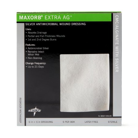 Picture of Silver Calcium Alginate Dressing Maxorb® Extra Ag 6 X 6 Inch Square SterileMSC9466EP