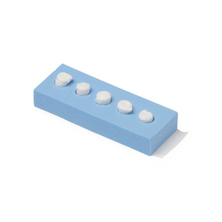 Picture of Surgical Dissector Sponge X-Ray Detectable Cotton 9/16 X 1/4 Inch 5 Count Foam Count Holder SterileMDS73512