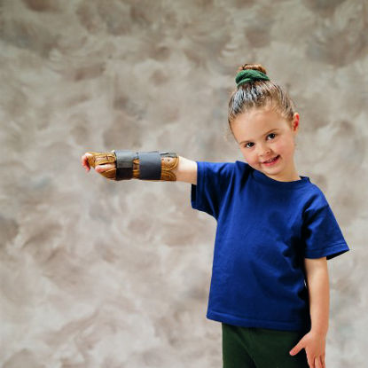 Picture of Wrist / Forearm Brace DeRoyal® Suede Leather Right Hand Brown Child Size5030-01