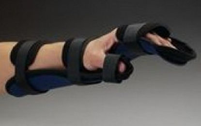 Picture of Functional Resting Hand Orthosis Rolyan® Kydex Kydex® / Volara® Right Hand Black Large56072608
