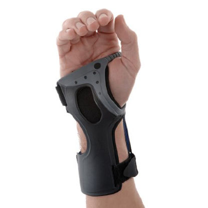 Picture of Wrist Splint Ossur® Exoform® Carpal Tunnel Low Profile Plastic / Nylon Left Hand Black / Blue / Gray Large517087-R2