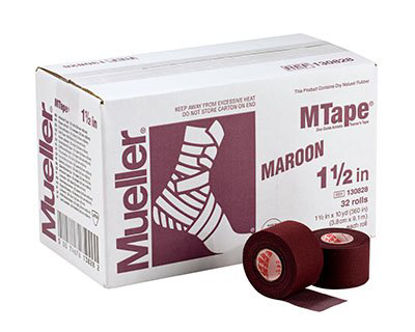 Picture of Athletic Tape Mueller® Mtape Easy Tear Cotton / Zinc Oxide 1-1/2 Inch X 10 Yard Maroon NonSterile25-1017