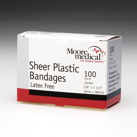 Picture of Adhesive Strip Moorebrand® 3/4 X 3 Inch Fabric Rectangle Tan Sterile68182