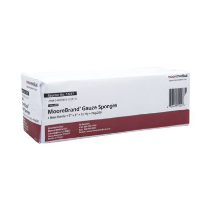 Picture of Gauze Sponge Moorebrand® Cotton 12-Ply 3 X 3 Inch Square NonSterile12277
