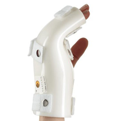 Picture of Boxer Fracture Splint Corflex® Palmar Pad Polyethylene / Foam Left Hand White Large37-1213-000
