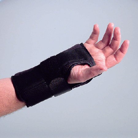Picture of Wrist Brace Deluxe Aluminum / Cotton Flannel / Nylon / Trilaminate Foam Left Hand Black Large451-4010-50L