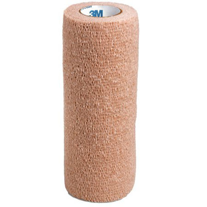 Picture of Cohesive Bandage 3M™ Coban™ 6 Inch X 5 Yard Standard Compression Self-adherent Closure Tan Sterile1586S