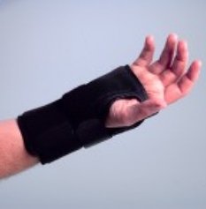 Picture of Wrist Brace Deluxe Aluminum / Cotton Flannel / Nylon / Trilaminate Foam Right Hand Black Medium451-4010-40R