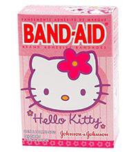Picture of Adhesive Strip Band-Aid® 3/4 X 3 Inch / 2-1/4 X 5/8 Inch Plastic Rectangle Kid Design (Hello Kitty) SterileAB87