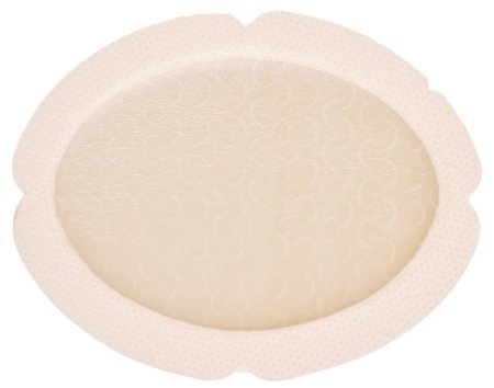 Picture of Silicone Foam Dressing Mepilex® Border Flex 5 X 6-3/10 Inch Oval Silicone Adhesive with Border Sterile283300
