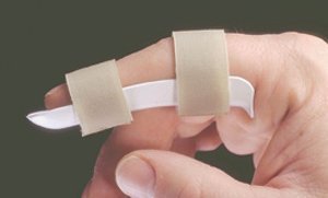 Picture of Finger Cot Splint Alimed® Large Strap Closure Left Hand White51-152/NA/LG