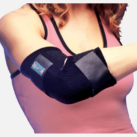 Picture of Padded Elbow Orthosis Hayes™ One Size Fits Most Loop and Lock Strap Elbow Black3832-BLK