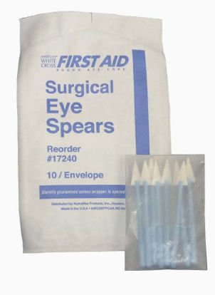 Picture of Surgical Eye Spear American® White Cross 10 Count Pack Sterile17240