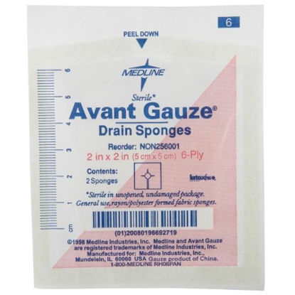 Picture of Split Sponge Medline Polyester / Rayon 2 X 2 Inch SterileNON256001