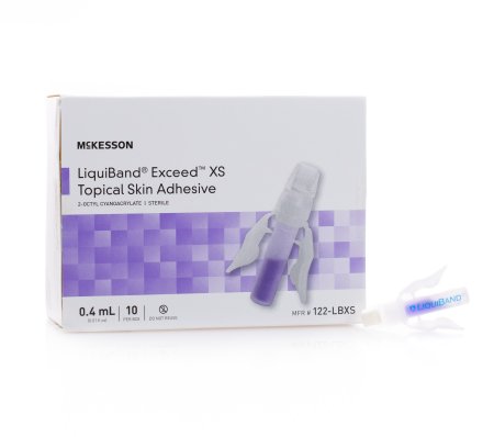 Picture of Skin Adhesive McKesson LiquiBand® Exceed™ 0.4 mL Liquid Dome Applicator Tip 2-Octyl Cyanoacrylate122-LBXS