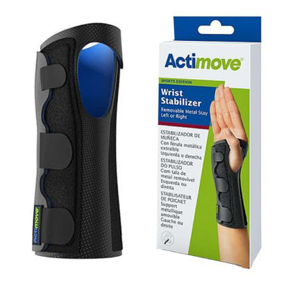 Picture of Wrist Brace Actimove® Stabilizer Low Profile Aluminum Alloy / Elastane / Polyamid / Polyester / Polyurethan / Polyvinylchloride Left or Right Hand Black Small7572931