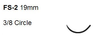 Picture of Suture with Needle Ethilon™ Nonabsorbable Uncoated Black Suture Monofilament Nylon Size 4 - 0 18 Inch Suture 1-Needle 19 mm Length 3/8 Circle Reverse Cutting Needle662G