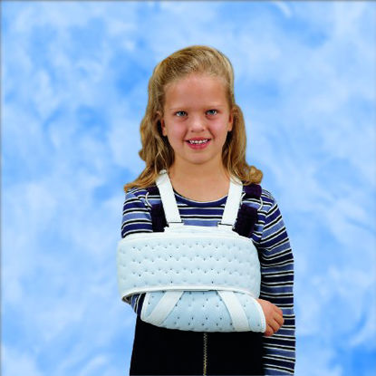 Picture of Shoulder Sling and Swathe DeRoyal® One Size Fits Most Blue Purr Foam Contact Closure9006-00