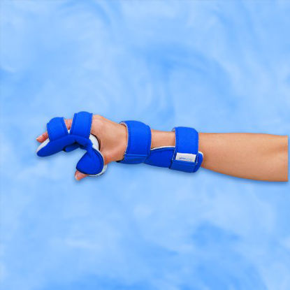 Picture of Resting Hand Splint LMB Air-Soft™ Aluminum / Foam Right Hand Blue Small325BR