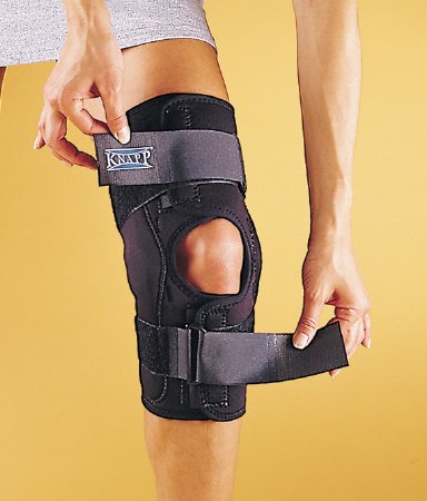 Picture of Knee Brace NoSwet® Knapp™ Standard 2X-Large D-Ring / Hook and Loop Strap Closure 20 to 22 Inch Mid-Patella Circumference 12 Inch Length Left or Right Knee7656-BLK-XXL